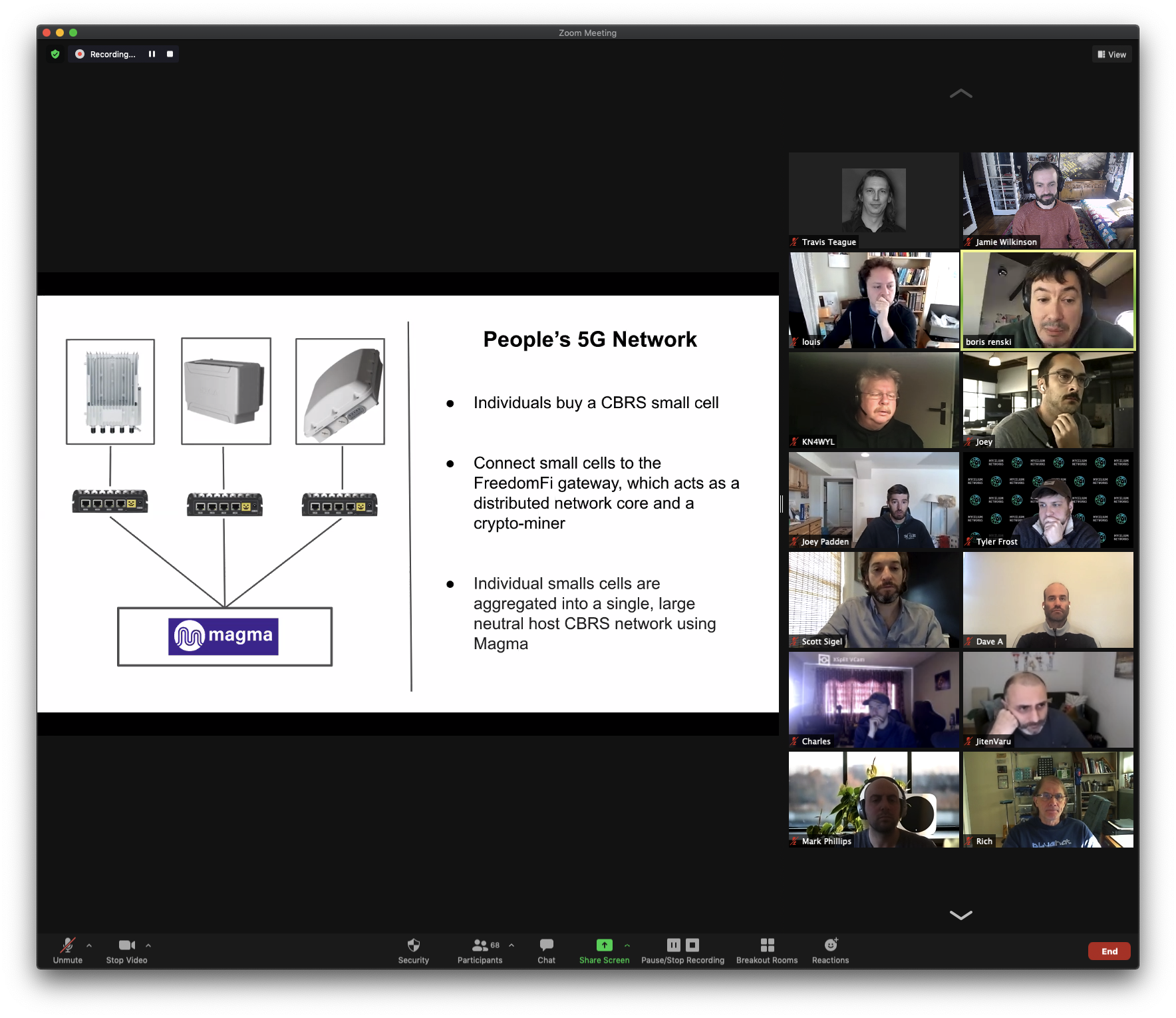 Screenshot from the community call yesterday