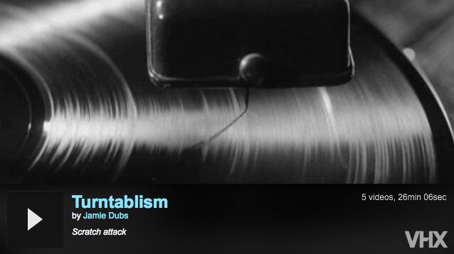 Embedded VHX playlist card: Turntablism by Jamie Dubs, 5 videos, Scratch attack