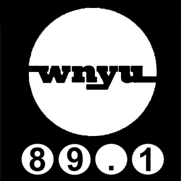 WNYU logo: the lowercase word wnyu across a white circle on black, above the numbers 89.1 in white circles